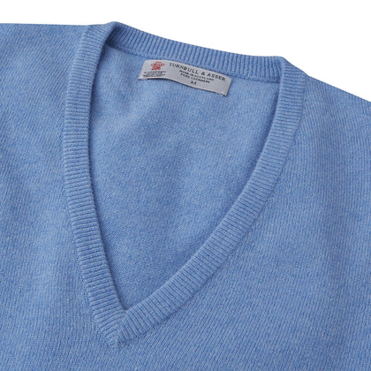 Sky Blue Fine Cashmere Slipover Image 2