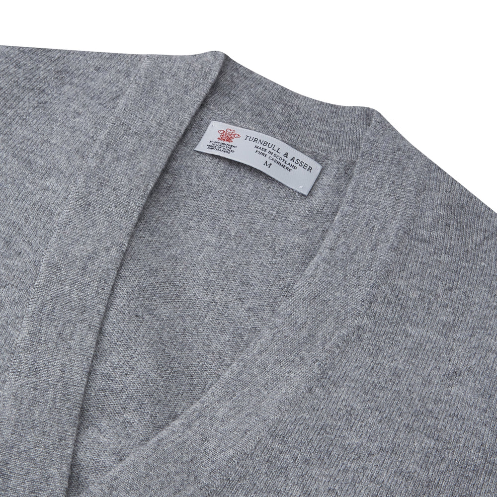 Grey Fine Cashmere Cardigan