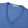View 2 of product Sky Blue Fine Merino V-Neck Jumper