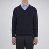 View 2 of product Indigo V-Neck Merino Wool Jumper
