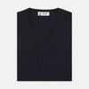 View 1 of product Indigo V-Neck Merino Wool Jumper