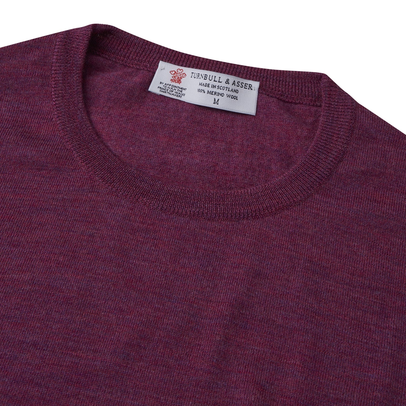 View 2 of product Plum Fine Merino Crew Neck Jumper