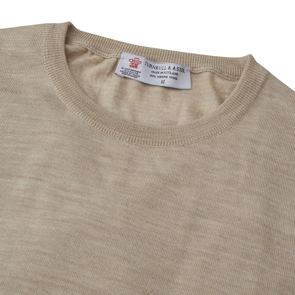 Camel Fine Merino Crewneck Jumper