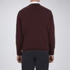 View 3 of product Wine Crew Neck Merino Wool Jumper
