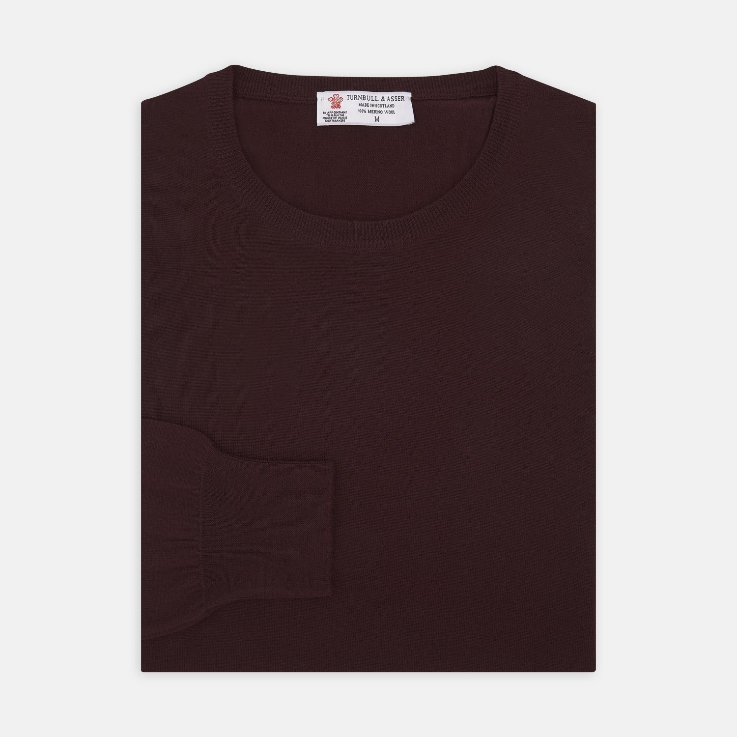 View 1 of product Wine Crew Neck Merino Wool Jumper