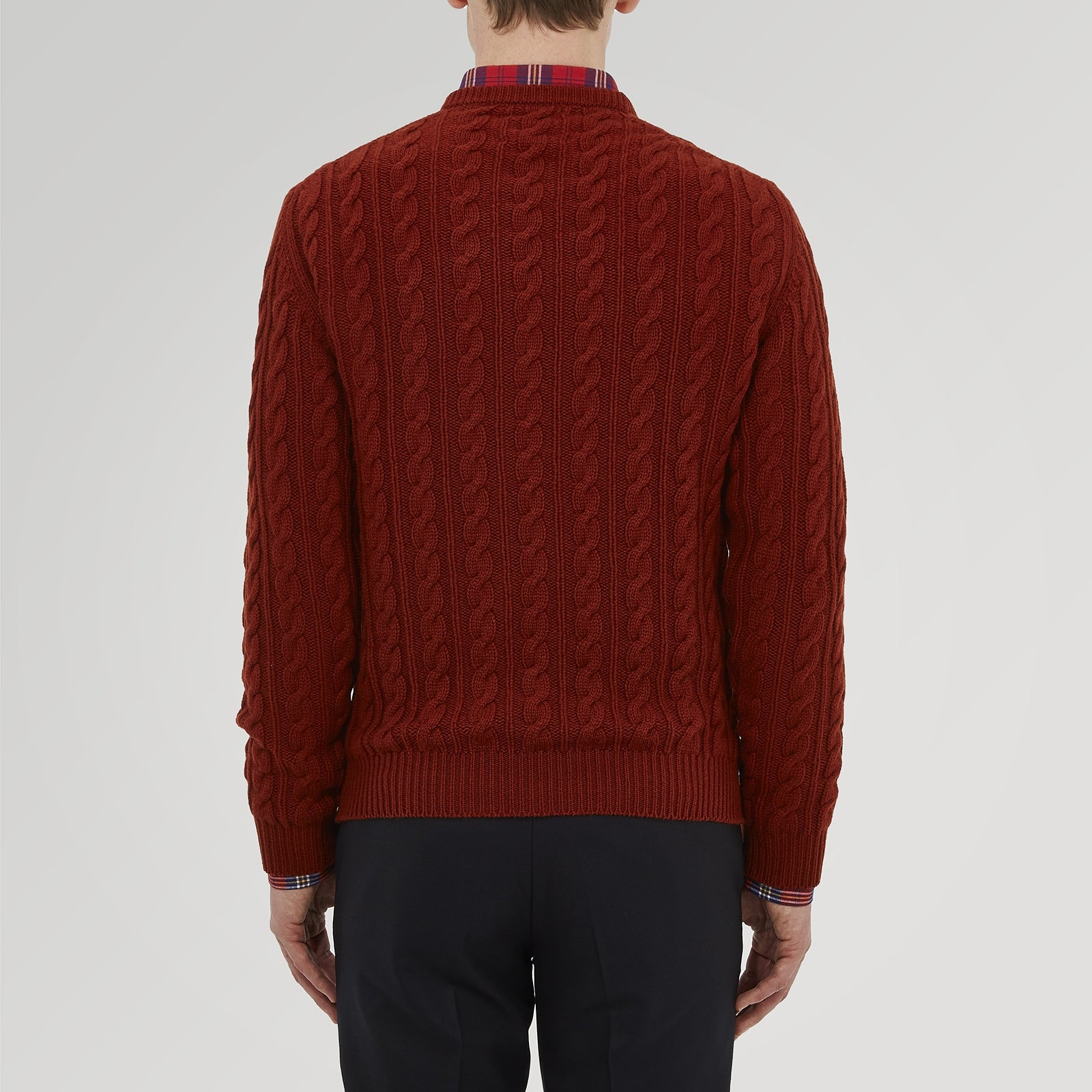 View 3 of product Harissa Crew Neck Cable Knit Cashmere Jumper