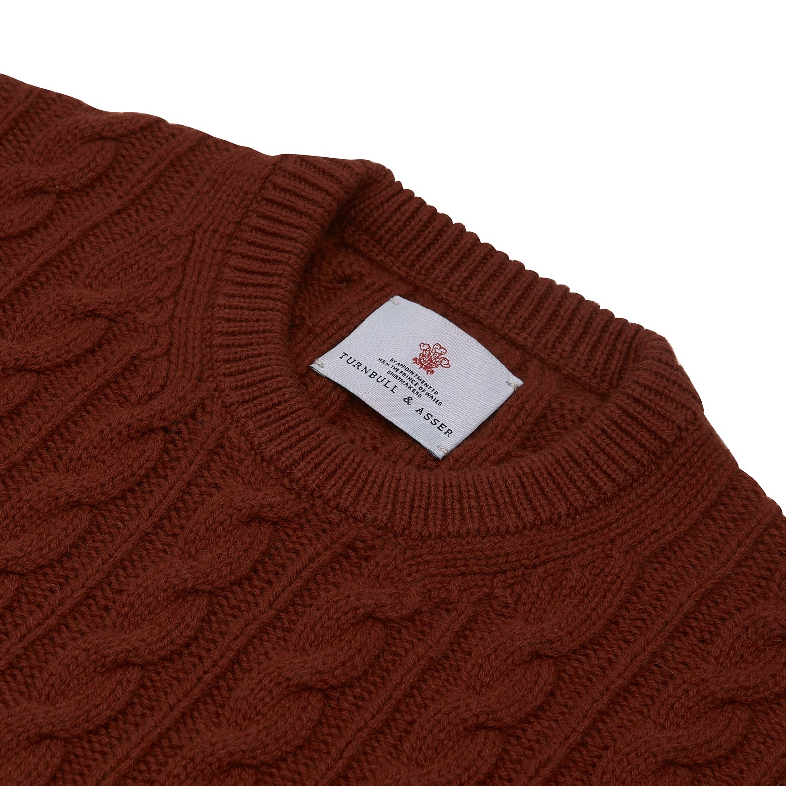View 4 of product Harissa Crew Neck Cable Knit Cashmere Jumper