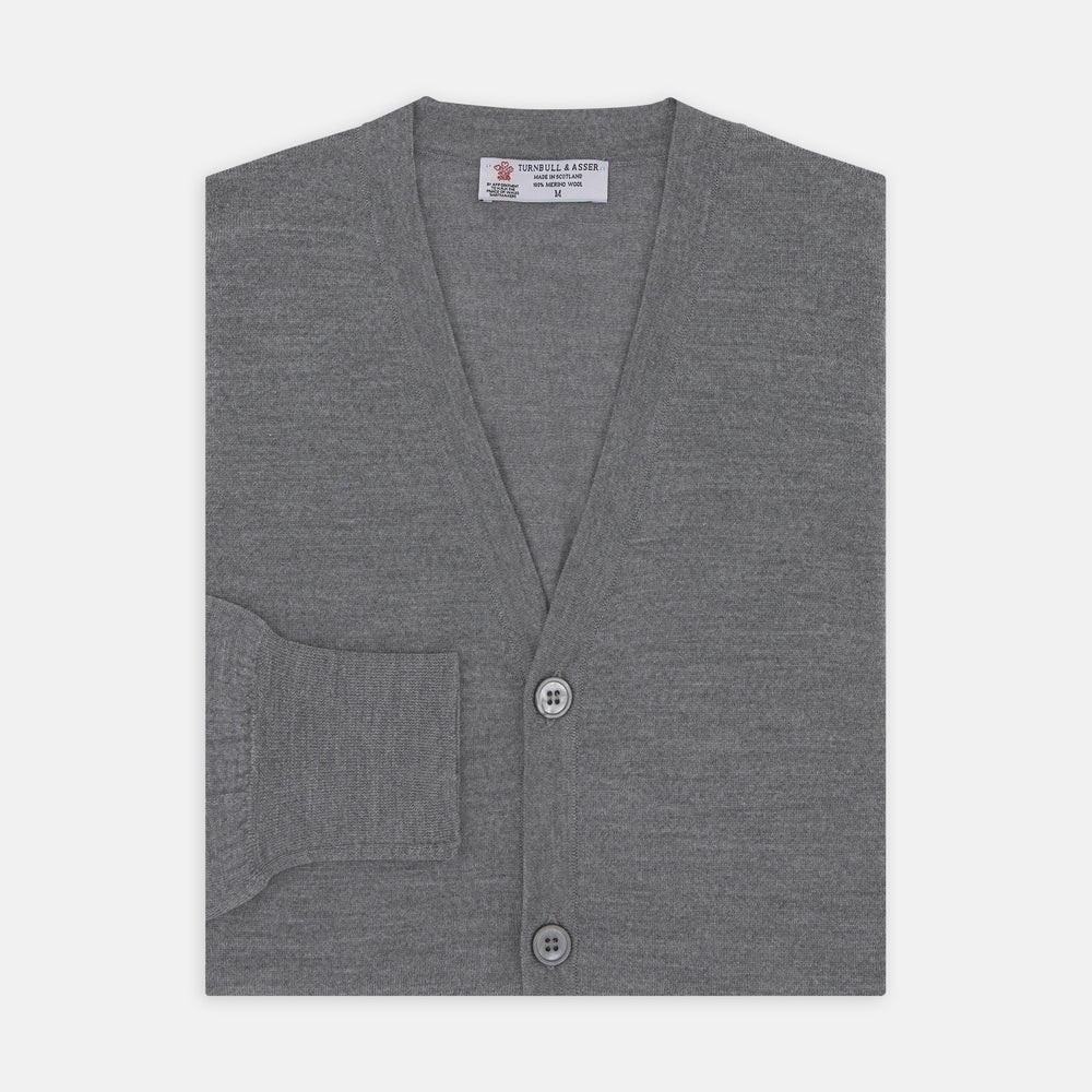 Flannel Grey Merino Wool Cardigan
