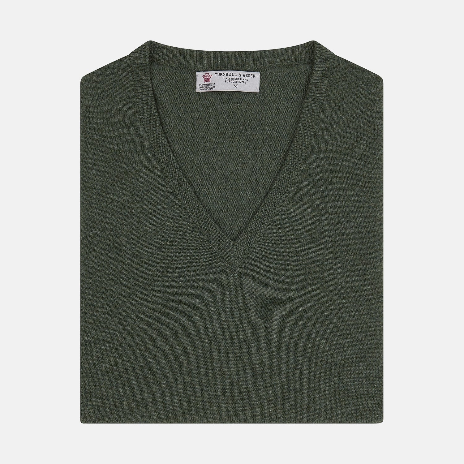 View 1 of product Green V-Neck Cashmere Slipover