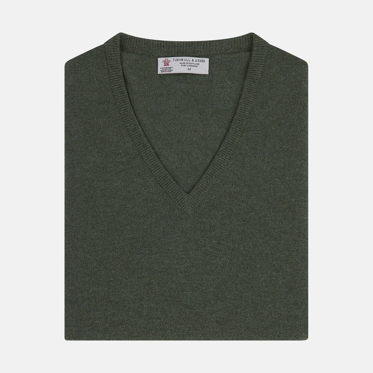View 1 of product Green V-Neck Cashmere Slipover