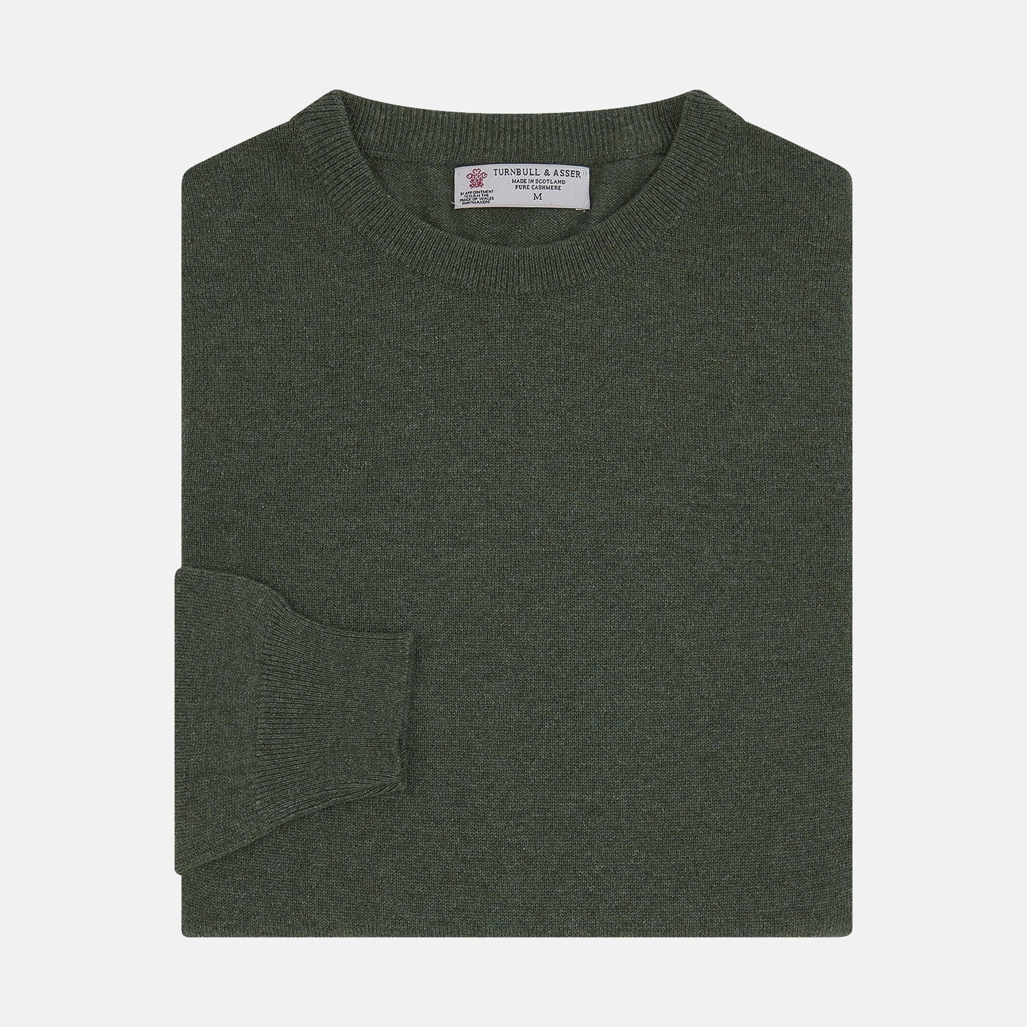 View 1 of product Green Crew Neck Cashmere Jumper