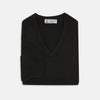 View 1 of product Black V-Neck Cashmere Jumper