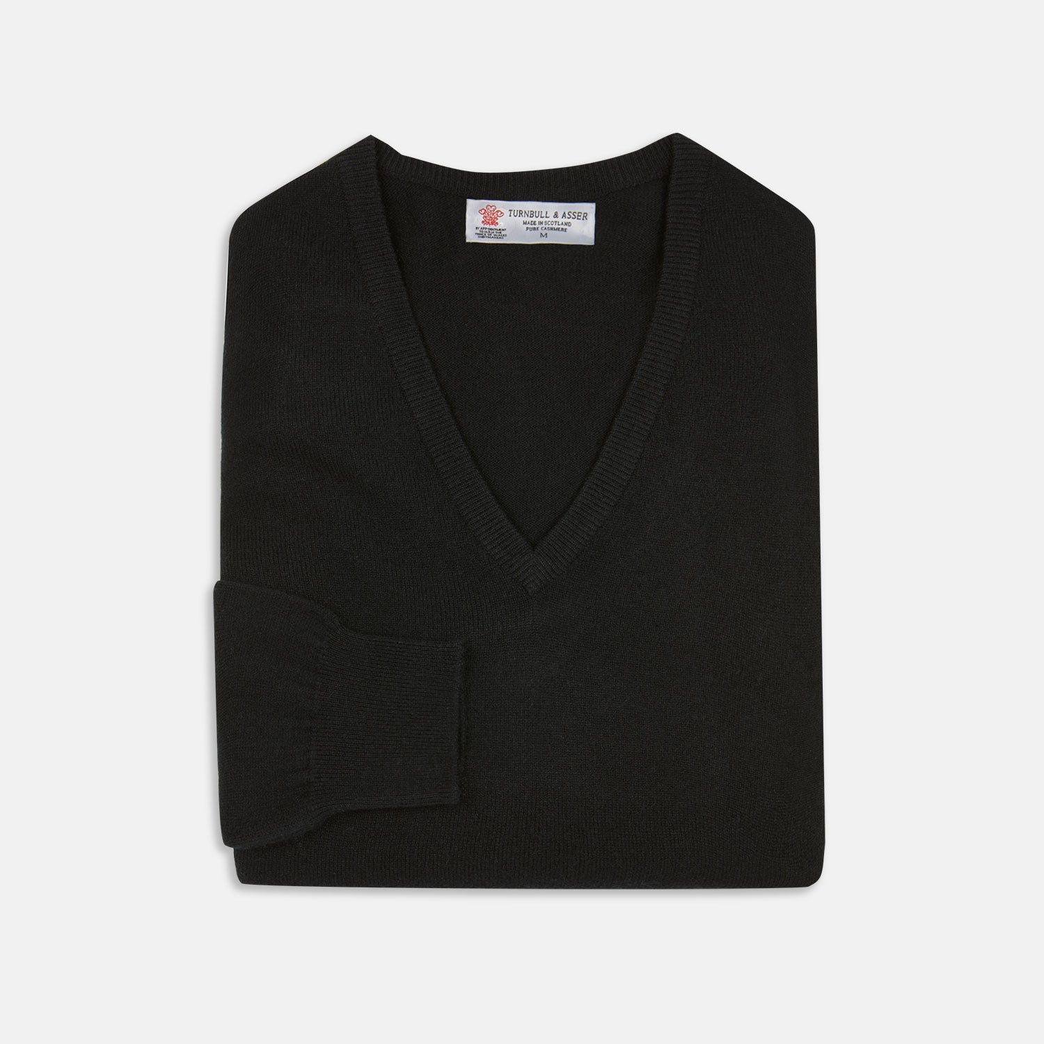 View 1 of product Black V-Neck Cashmere Jumper