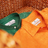 View 5 of product Orange Weekend Fit Long Sleeve Linen Shirt with Derby Collar and 1-Button Cuffs