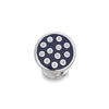 View 3 of product Spotted Navy and White Sterling Silver Enamelled Cufflinks