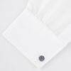 View 4 of product Spotted Navy and White Sterling Silver Enamelled Cufflinks