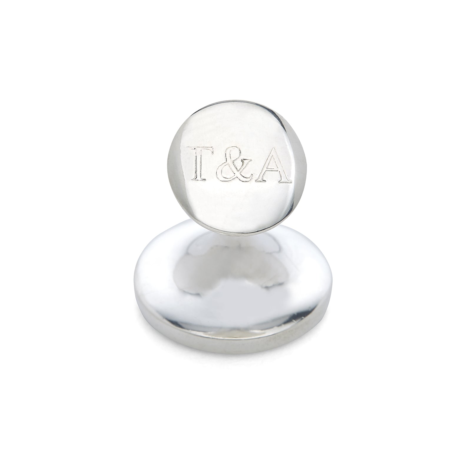 View 3 of product Spotted Burgundy and White Sterling Silver Enamelled Cufflinks