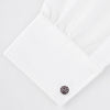 View 4 of product Spotted Burgundy and White Sterling Silver Enamelled Cufflinks