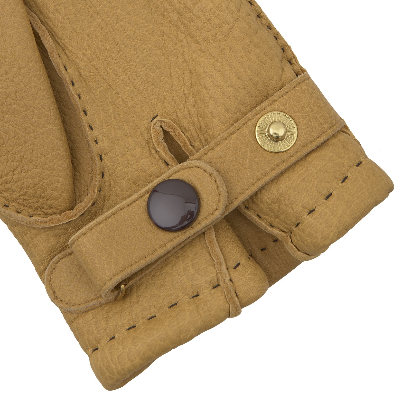 Camel Deerskin Leather Gloves
