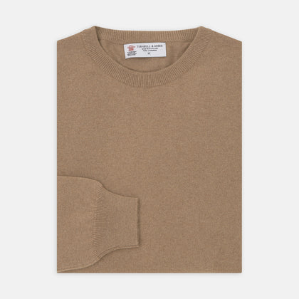 Natural Crew Neck Cashmere Jumper