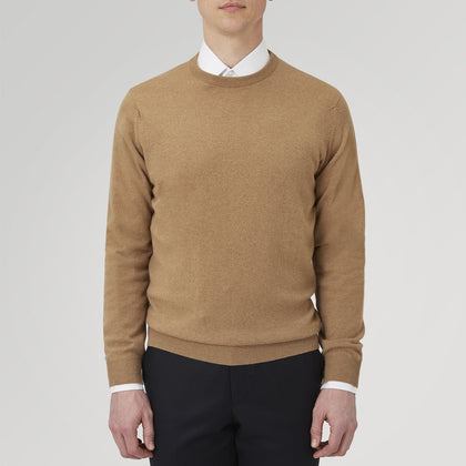Natural Crew Neck Cashmere Jumper Image 3