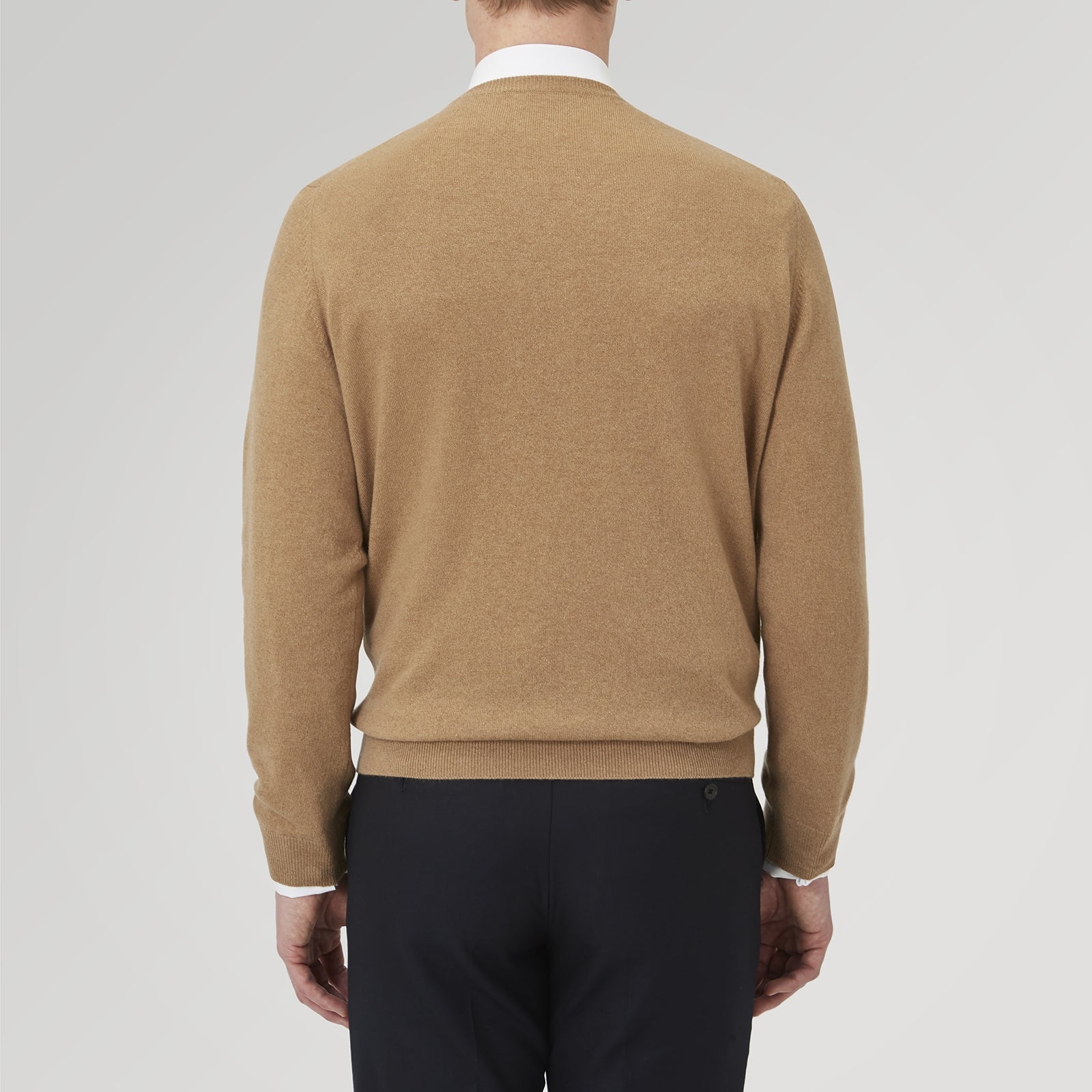 View 3 of product Natural Crew Neck Cashmere Jumper