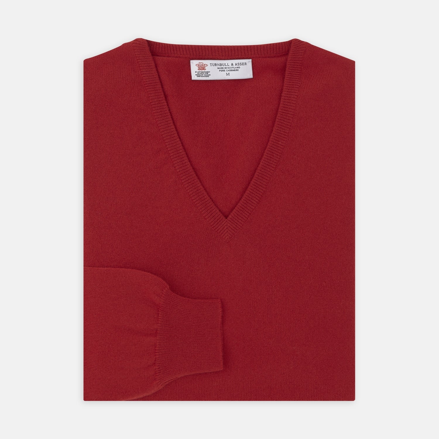 View 1 of product Deep Red V-Neck Cashmere Jumper