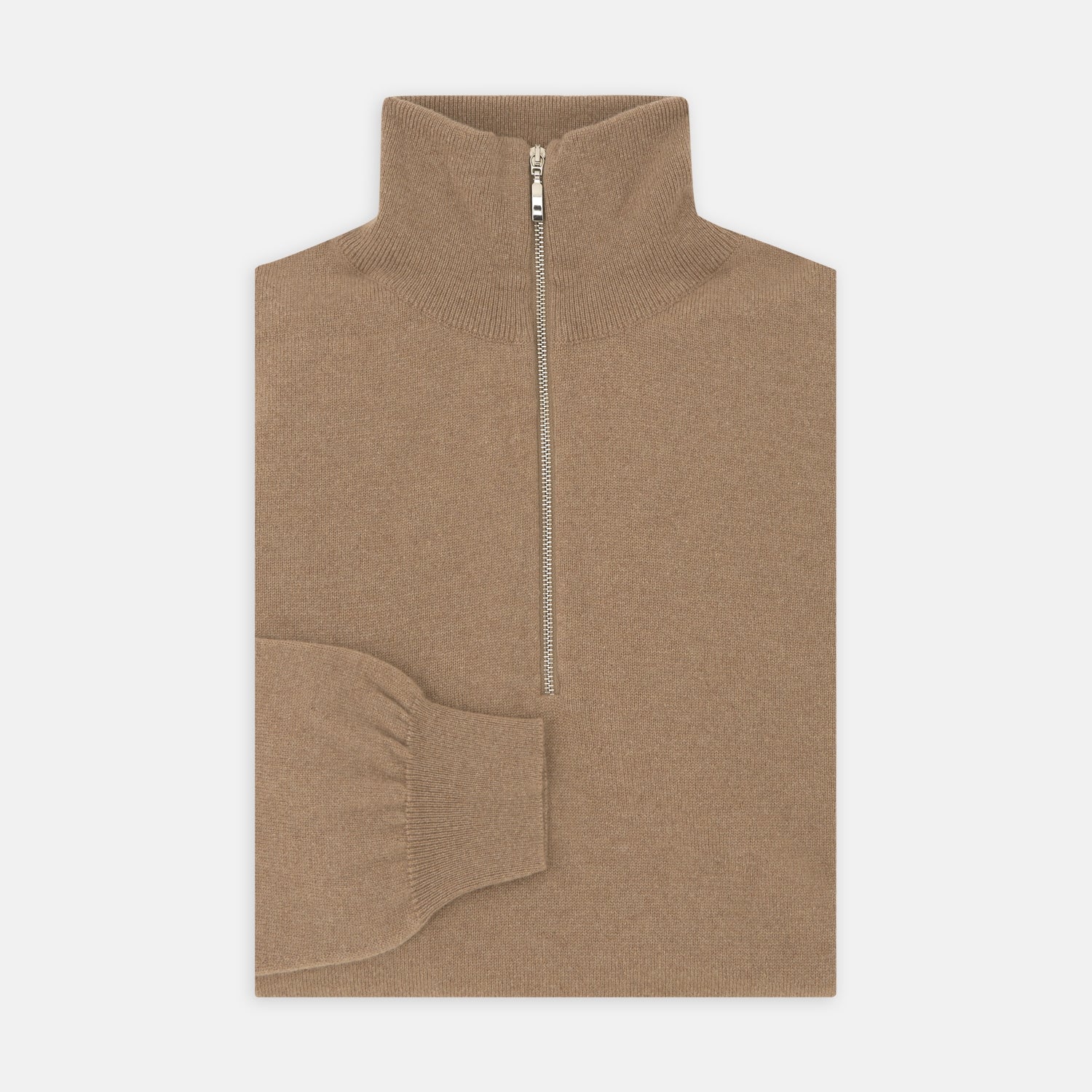 View 1 of product Natural Half-Zip Cashmere Jumper