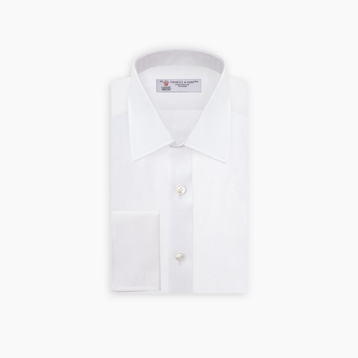 White Superfine Oxford Cotton Shirt with T&A Collar and Double Cuffs Image 4