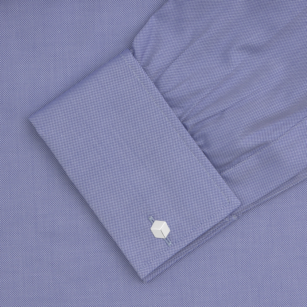 Pink Superfine Oxford Cotton Shirt with T&A Collar and Double Cuffs