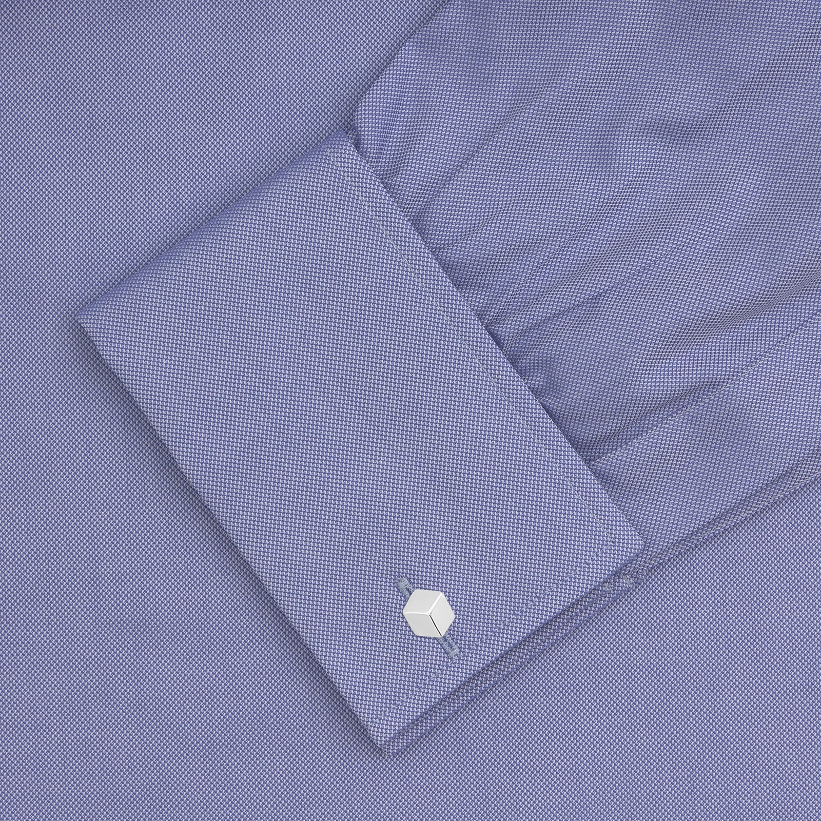 View 4 of product Pink Superfine Oxford Cotton Shirt with T&A Collar and Double Cuffs