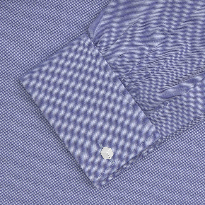Pink Superfine Oxford Cotton Shirt with T&A Collar and Double Cuffs Image 3