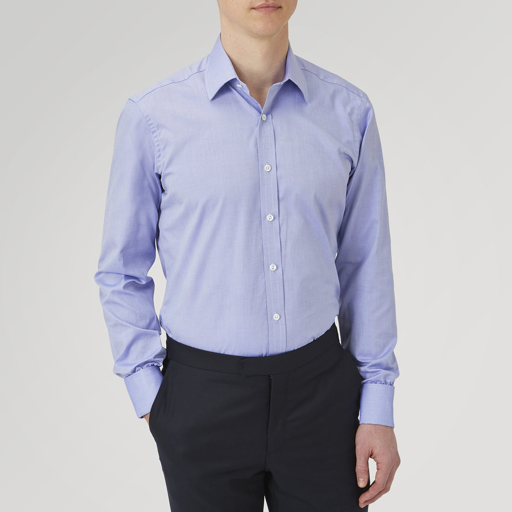 Pink Superfine Oxford Cotton Shirt with T&A Collar and Double Cuffs