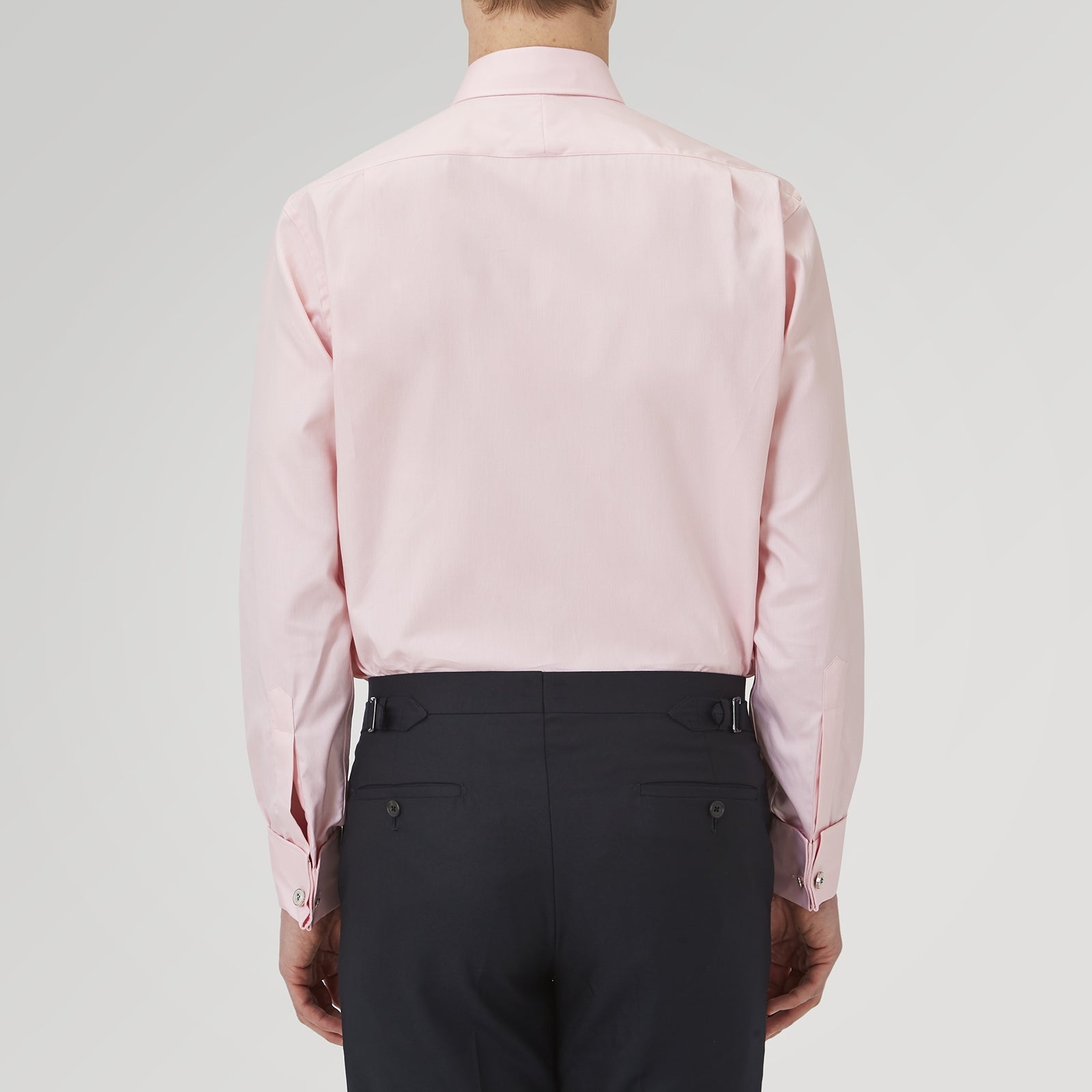 View 3 of product Pink Superfine Oxford Cotton Shirt with T&A Collar and Double Cuffs