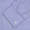 View 4 of product Light Blue Herringbone Sea Island Quality Cotton Shirt with T&A Collar and Double Cuffs