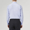 View 3 of product Light Blue Herringbone Sea Island Quality Cotton Shirt with T&A Collar and Double Cuffs