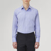 View 2 of product Blue Superfine Oxford Cotton Shirt with T&A Collar and 3-Button Cuffs