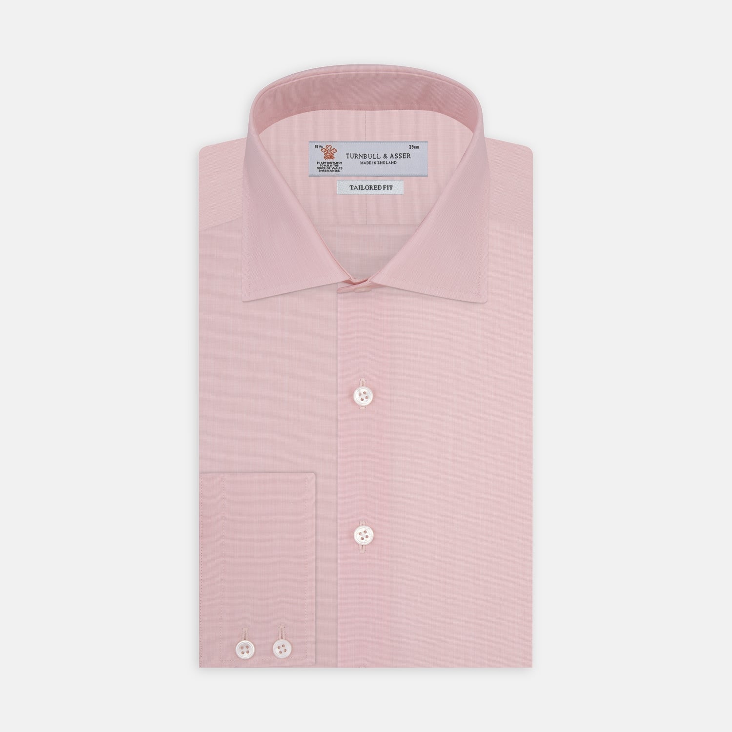 View 1 of product Dark Blue End-On-End Shirt with T&A Collar and 3-Button Cuffs