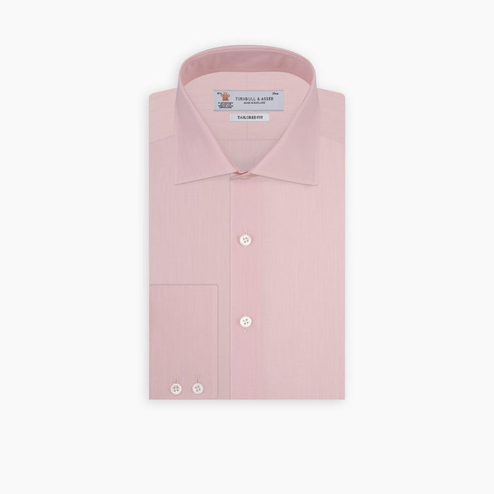 Dark Blue End-On-End Shirt with T&A Collar and 3-Button Cuffs Image 2