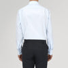View 3 of product Tailored Fit Two-Fold 120 Light Blue Shirt with Kent Collar and 2-Button Cuffs