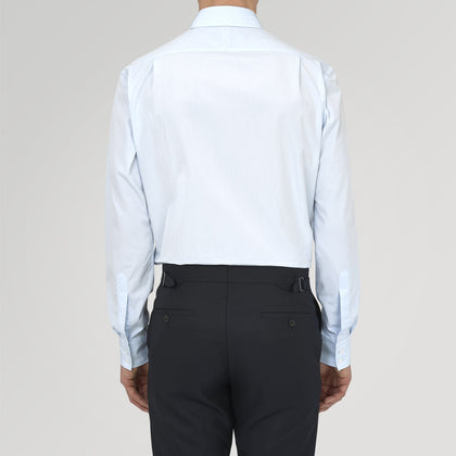 Tailored Fit Two-Fold 120 Light Blue Shirt with Kent Collar and 2-Button Cuffs Image 2