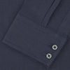 View 2 of product Tailored Fit Navy Cashmere Blend Shirt with Kent Collar and 2-Button Cuffs