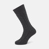 View 1 of product Dark Grey Cashmere Cable-Knit Socks