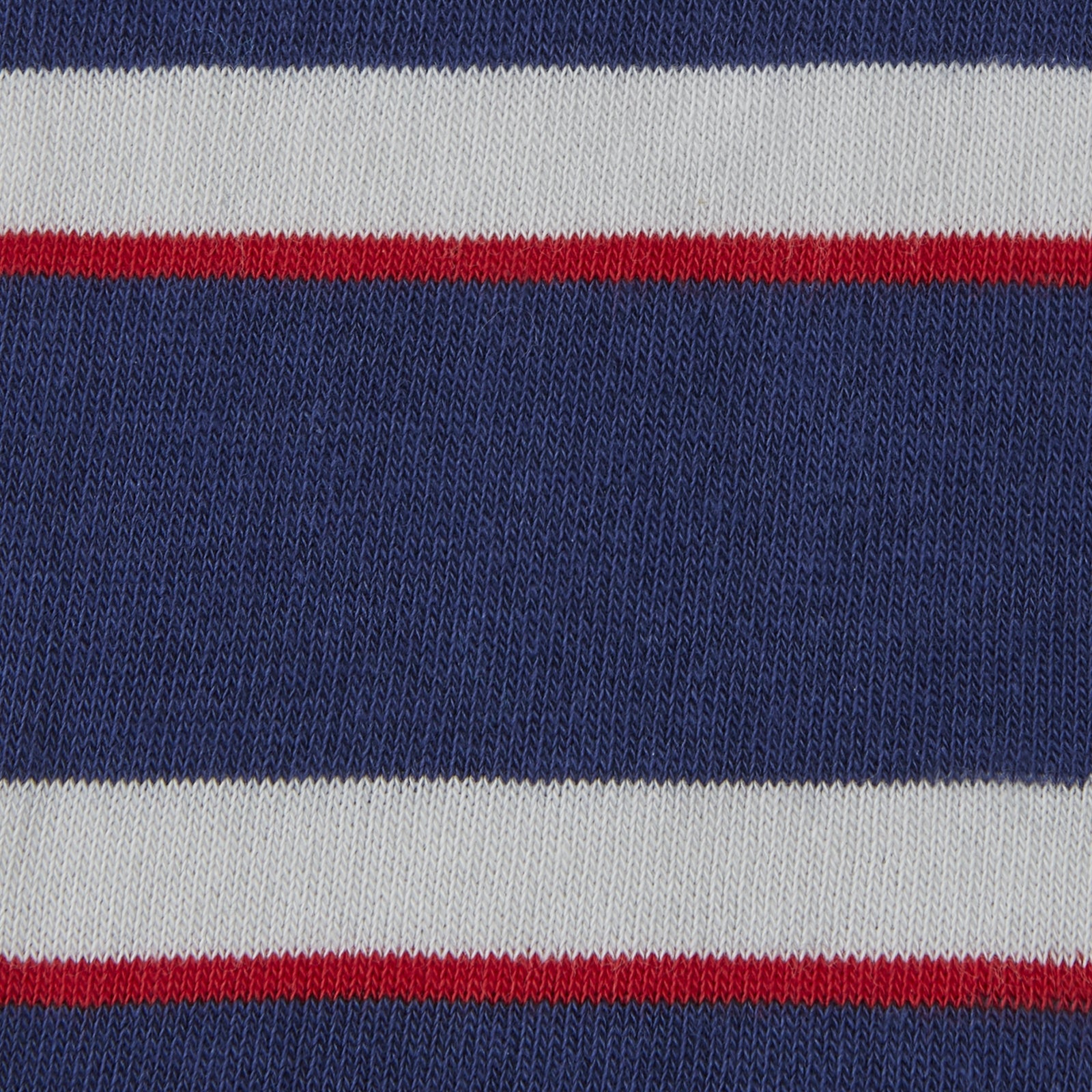 View 2 of product Navy, Red and White Stripe Cotton Mix Short Socks