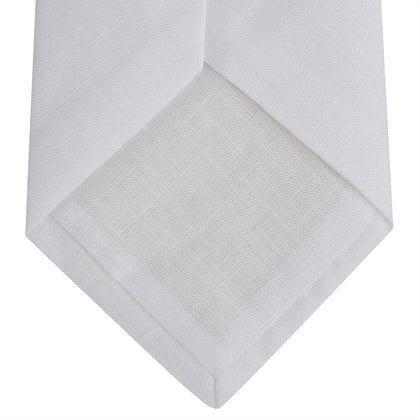 Turnbull & Asser White Linen Melange Tie Image 3
