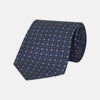 Navy and Blue Miniature Repeat Silk Tie
