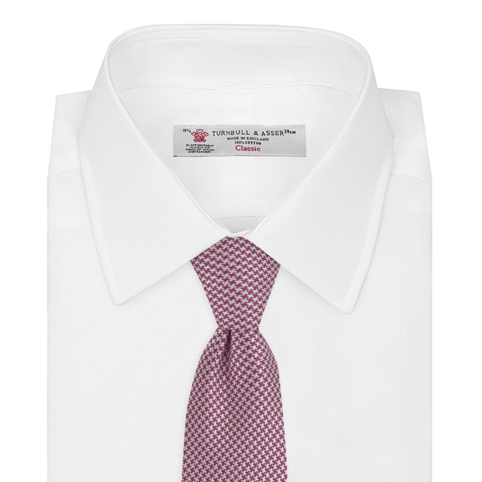 View 2 of product Dark Pink Houndstooth Silk Tie