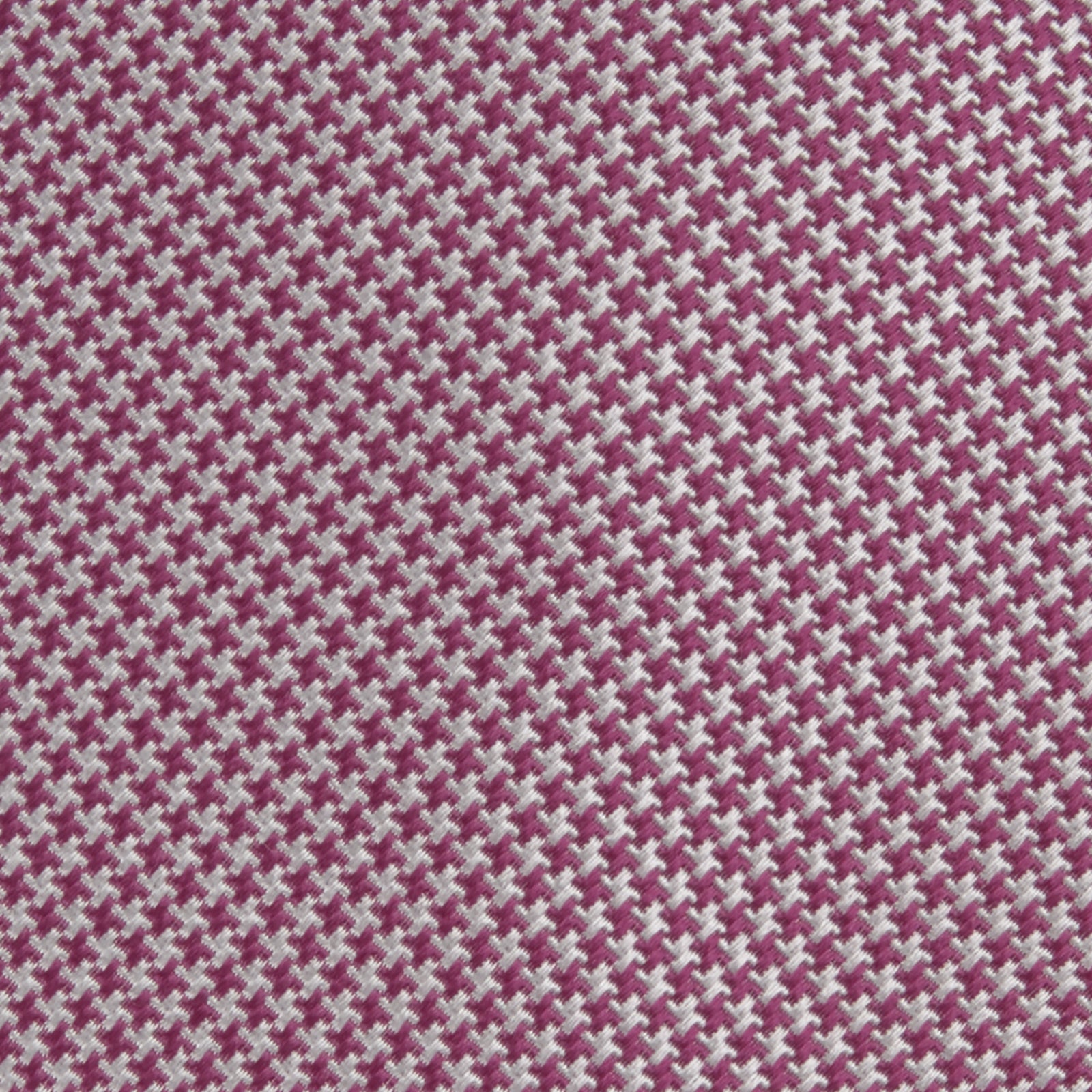 View 3 of product Dark Pink Houndstooth Silk Tie