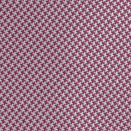 Dark Pink Houndstooth Silk Tie Image 2