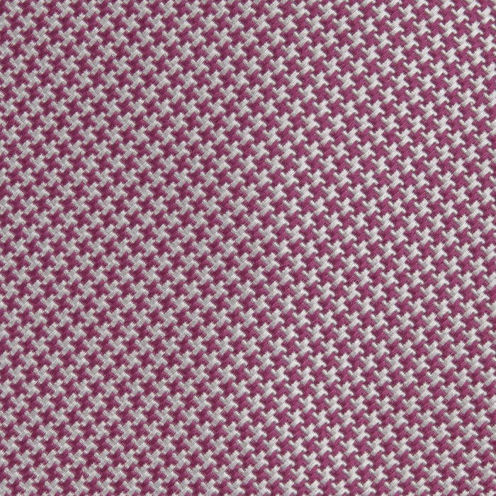 Dark Pink Houndstooth Silk Tie Image 2